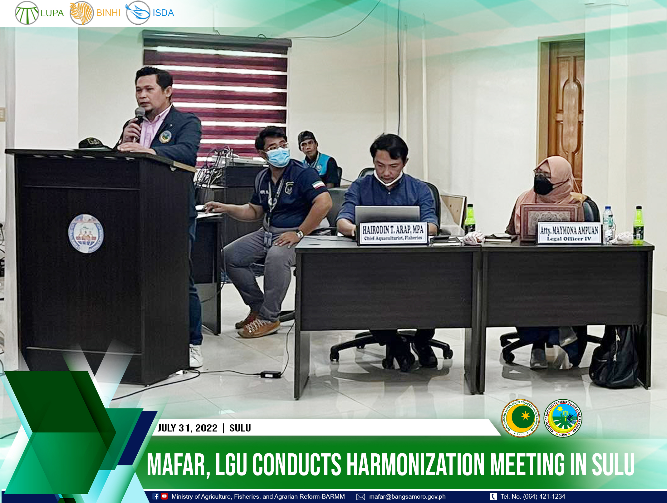 MAFAR, LGU conducts harmonization meeting in Sulu