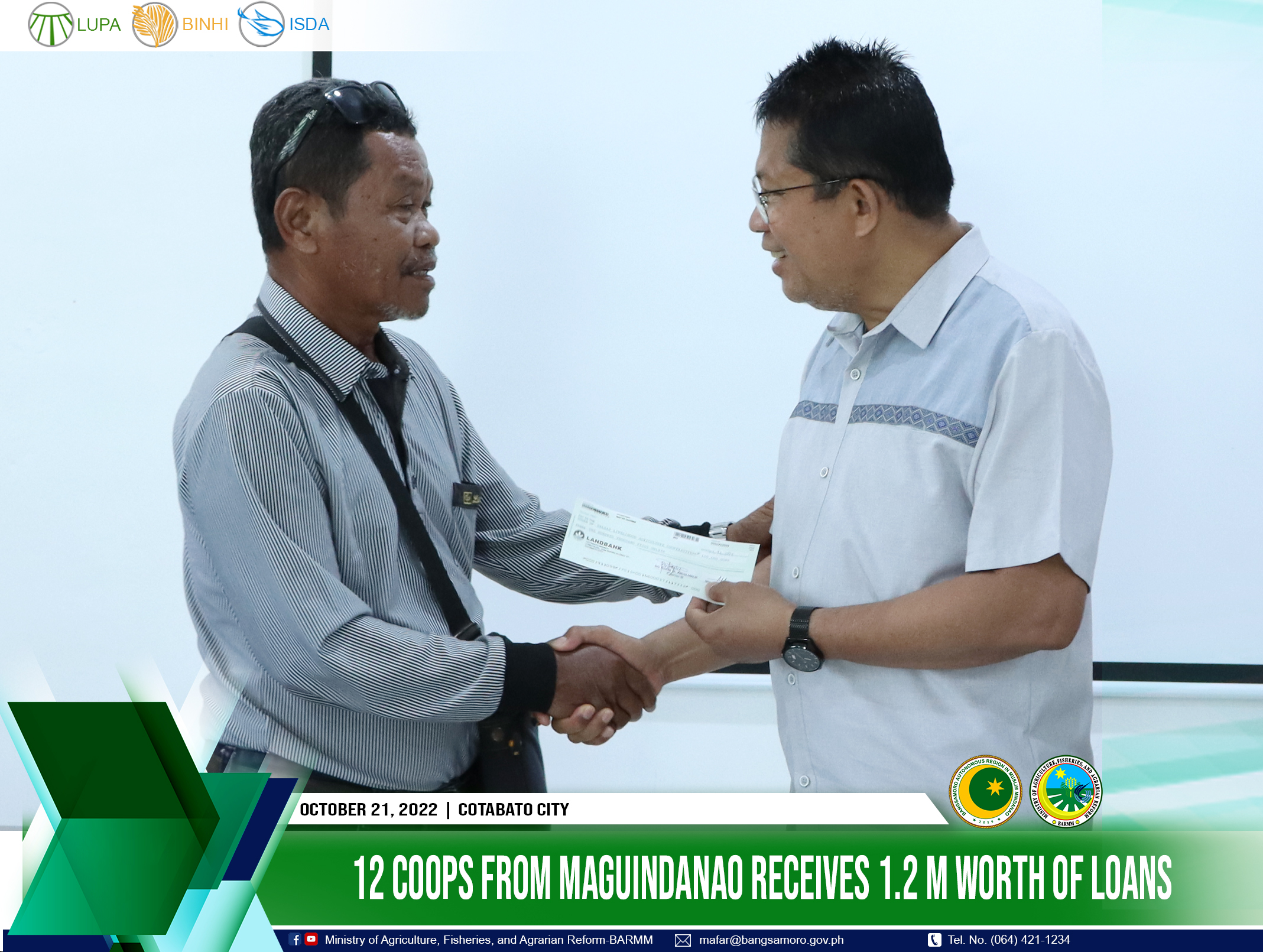 12 coops from Maguindanao receives 1.2 M worth of Loans