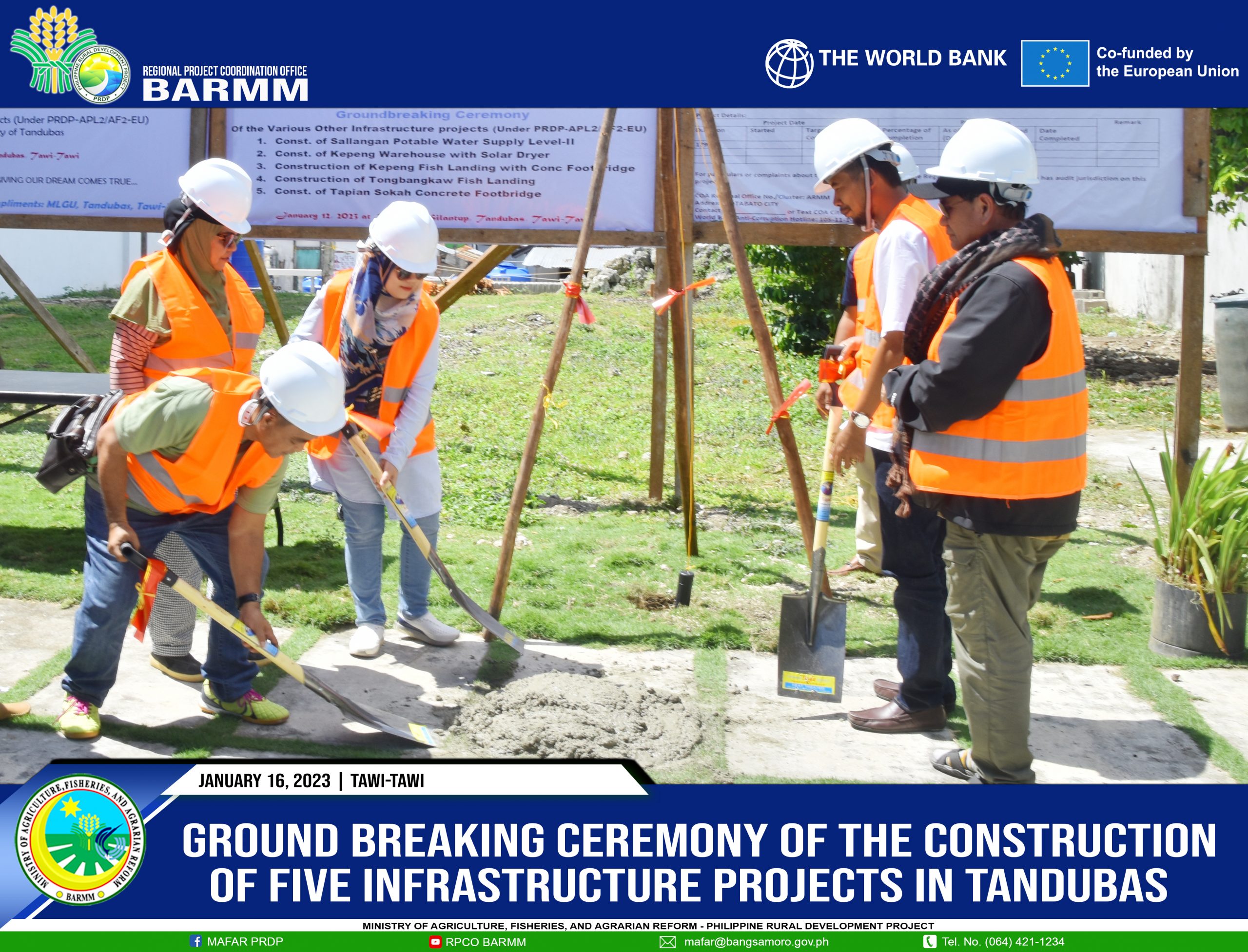 Tandubas farmers, fisherfolk to benefit from five other infrastructures under PRDP I-BUILD SPs