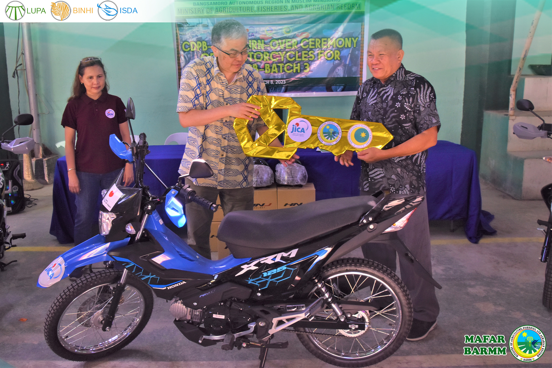 JICA turns over eighth units of motorcycles to MAFAR Agriculture Extension Workers