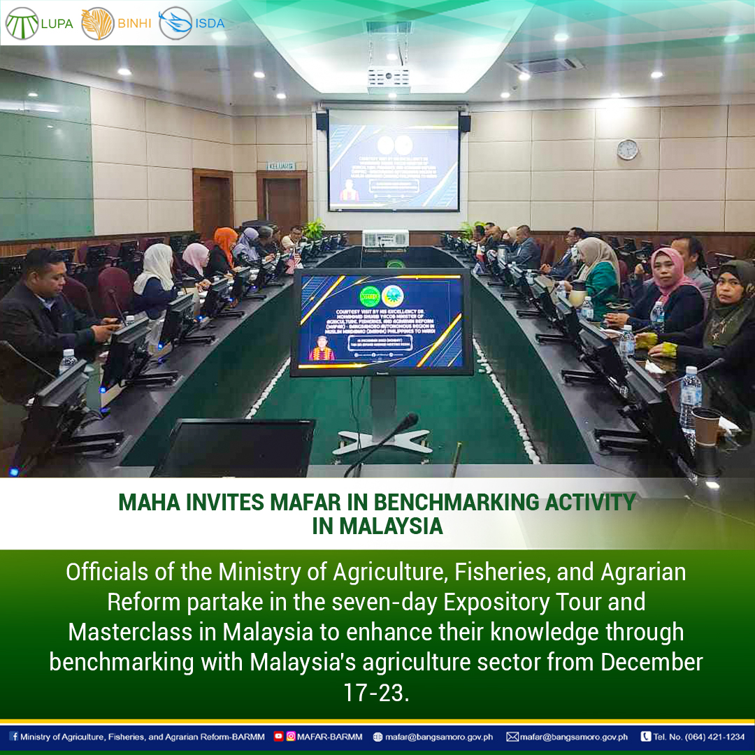 MAHA INVITES MAFAR IN BENCHMARKING ACTIVITY IN MALAYSIA
