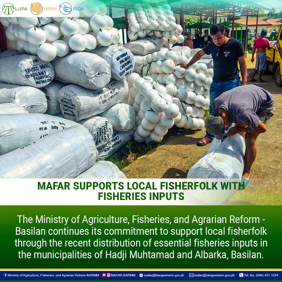 MAFAR SUPPORTS LOCAL FISHERFOLK WITH FISHERIES INPUTS